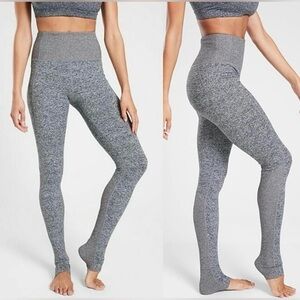 Athleta Exhale Heel Heather Gray Tights 🖤 Size XXS
